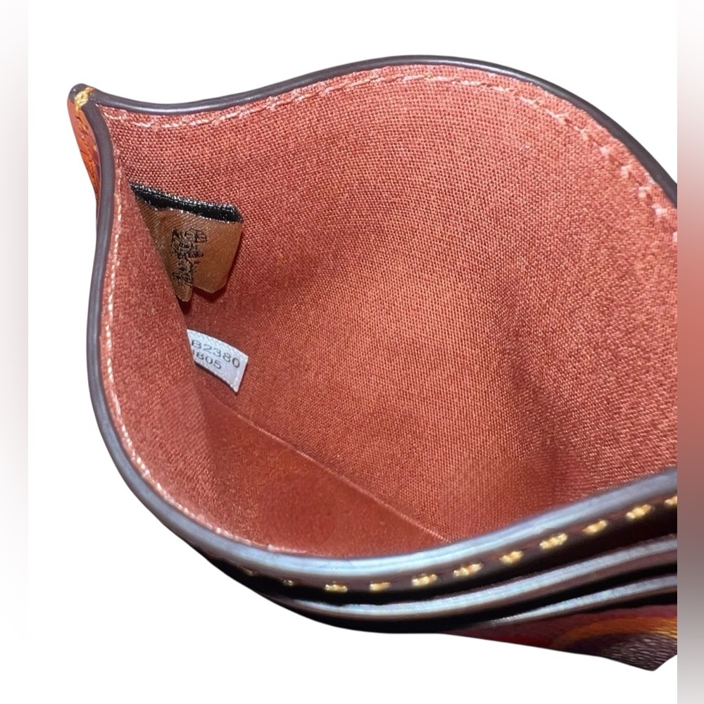 Coach Academy Backpack w/Matching Slim Card Case, In Rainbow Signature Canvas - Picture 13 of 16